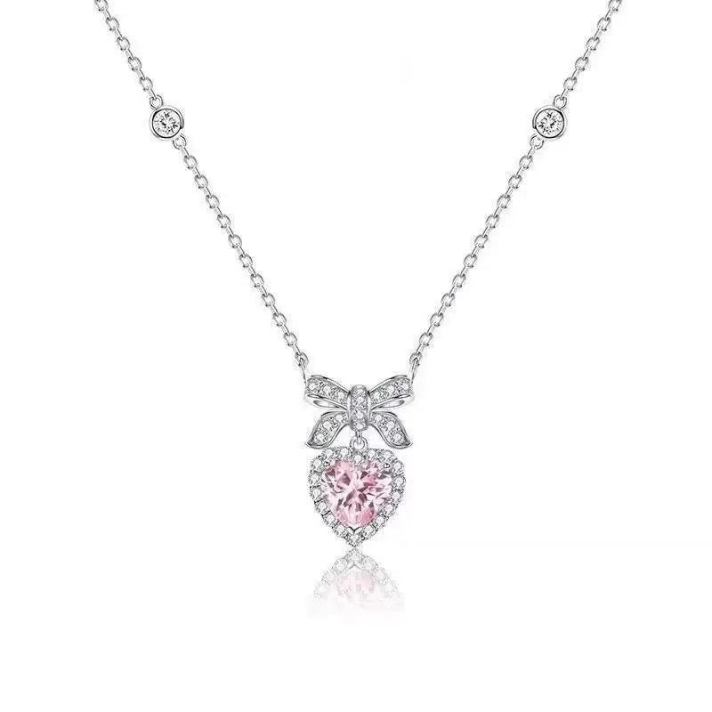 S925 Sterling Silver Sweet Heart Necklace