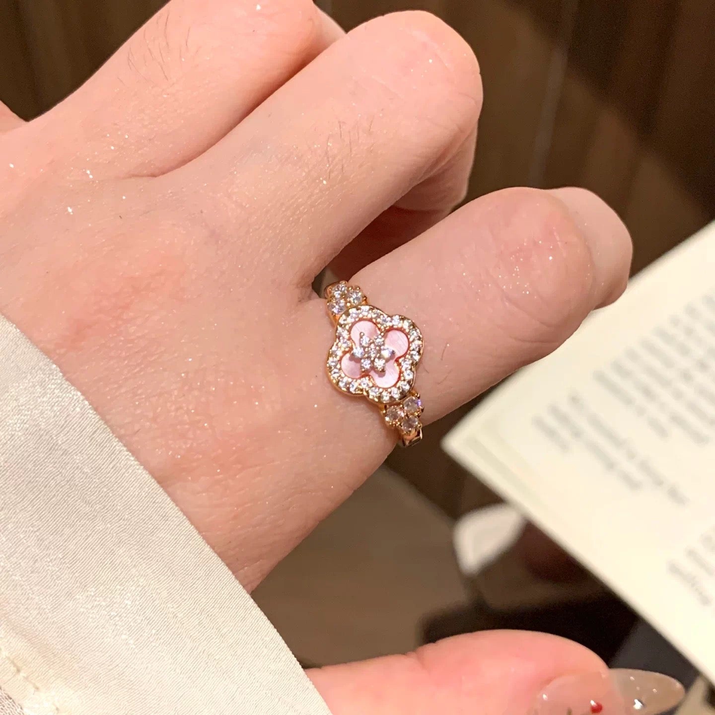 Trendy Four Leaf Clover Rings