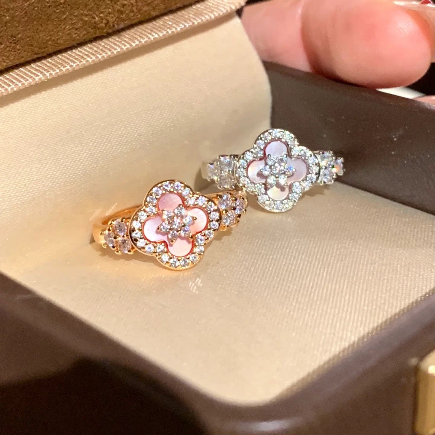Trendy Four Leaf Clover Rings