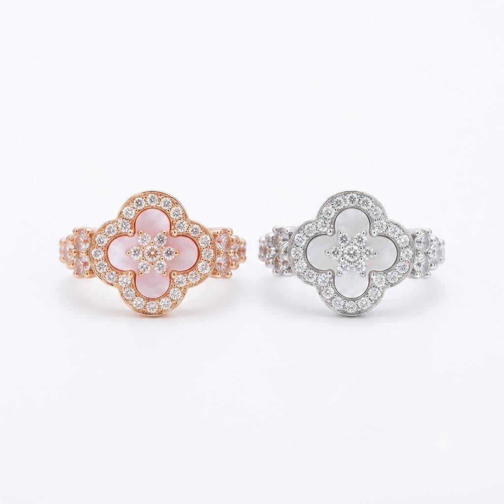 Trendy Four Leaf Clover Rings