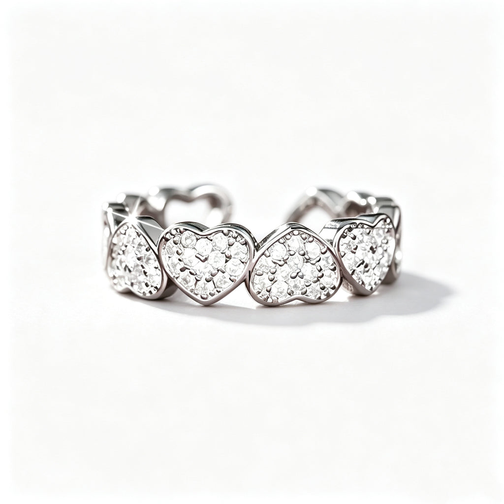 Eternity Heart Shape Rings