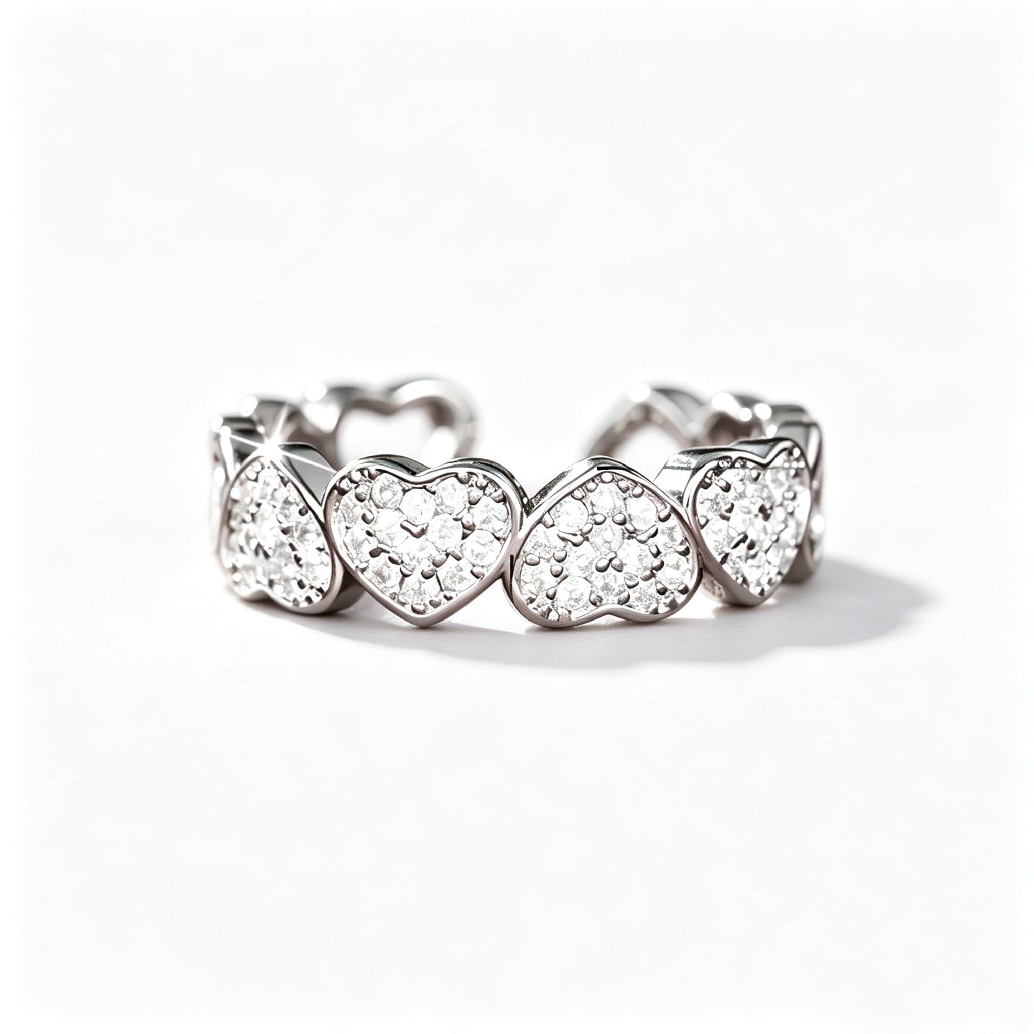 Eternity Heart Shape Rings