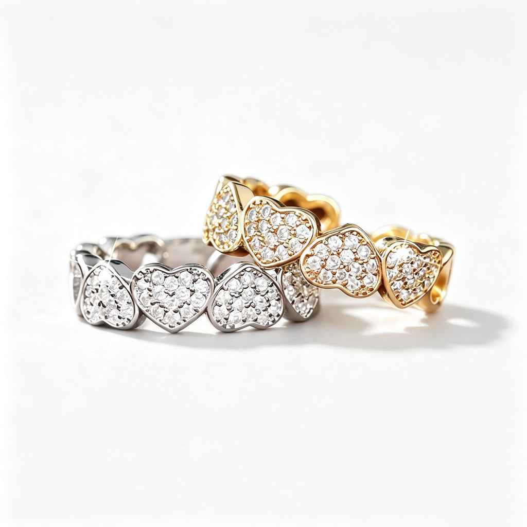 Eternity Heart Shape Rings