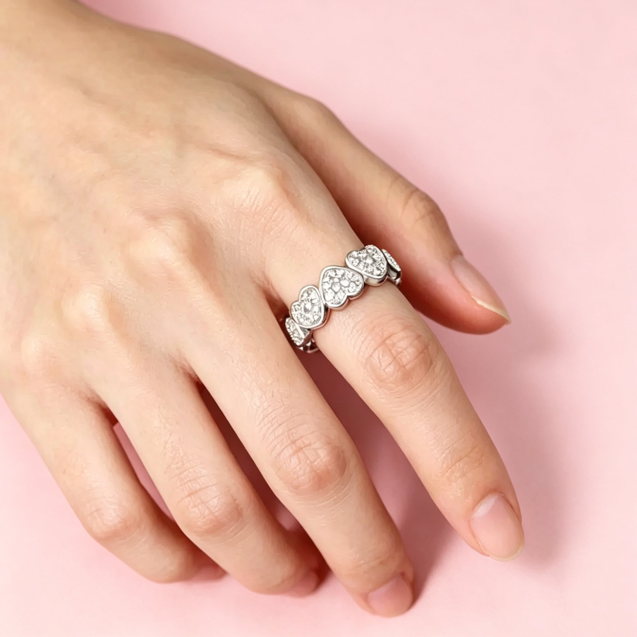 Eternity Heart Shape Rings