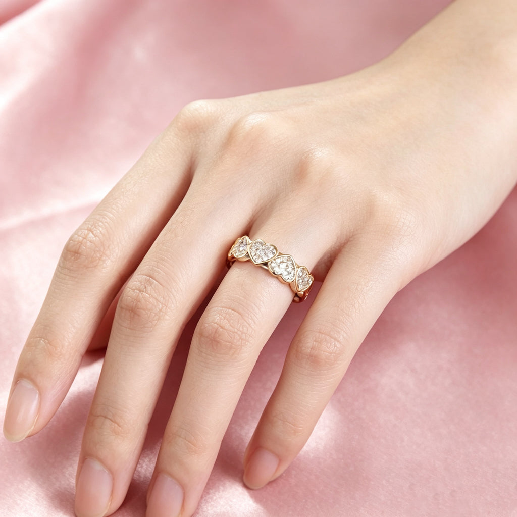 Eternity Heart Shape Rings