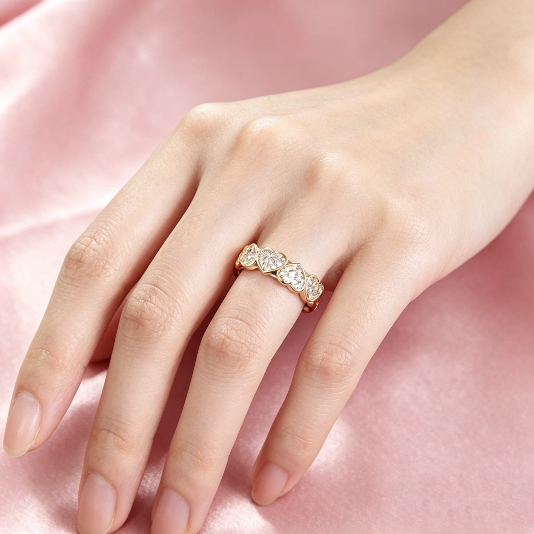 Eternity Heart Shape Rings