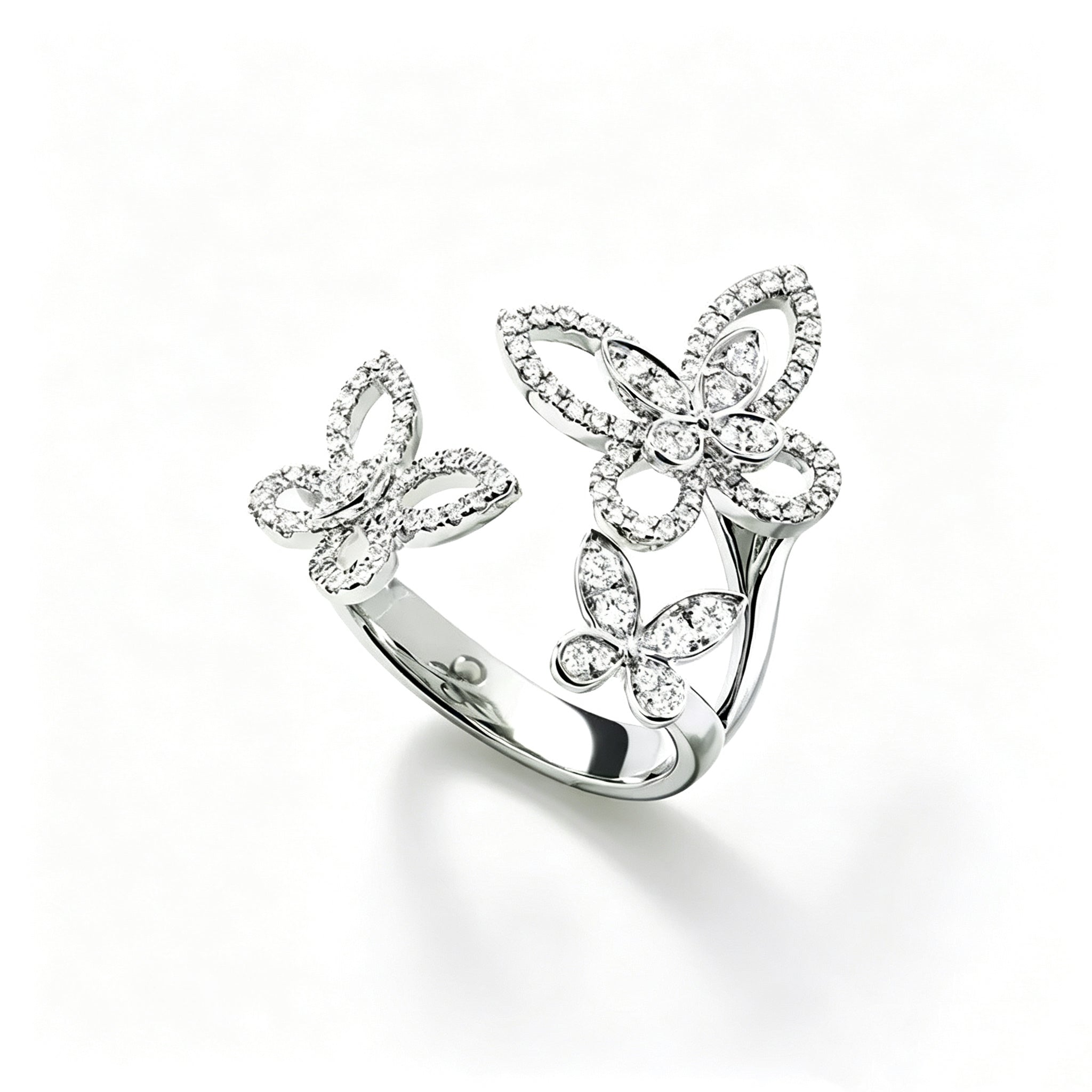 Three Butterfly Ring
