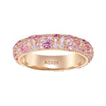 S925 Sterling Silver Gradient Pink Ring